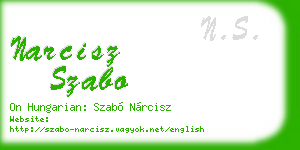 narcisz szabo business card
